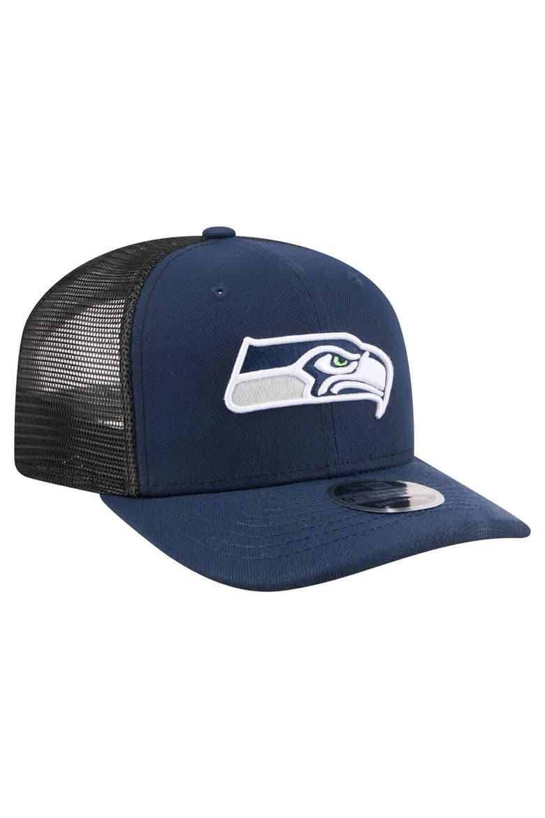 Men's New Era  College Navy Seattle Seahawks 9SEVENTY Trucker Adjustable Hat, Alternate, color, College Navy