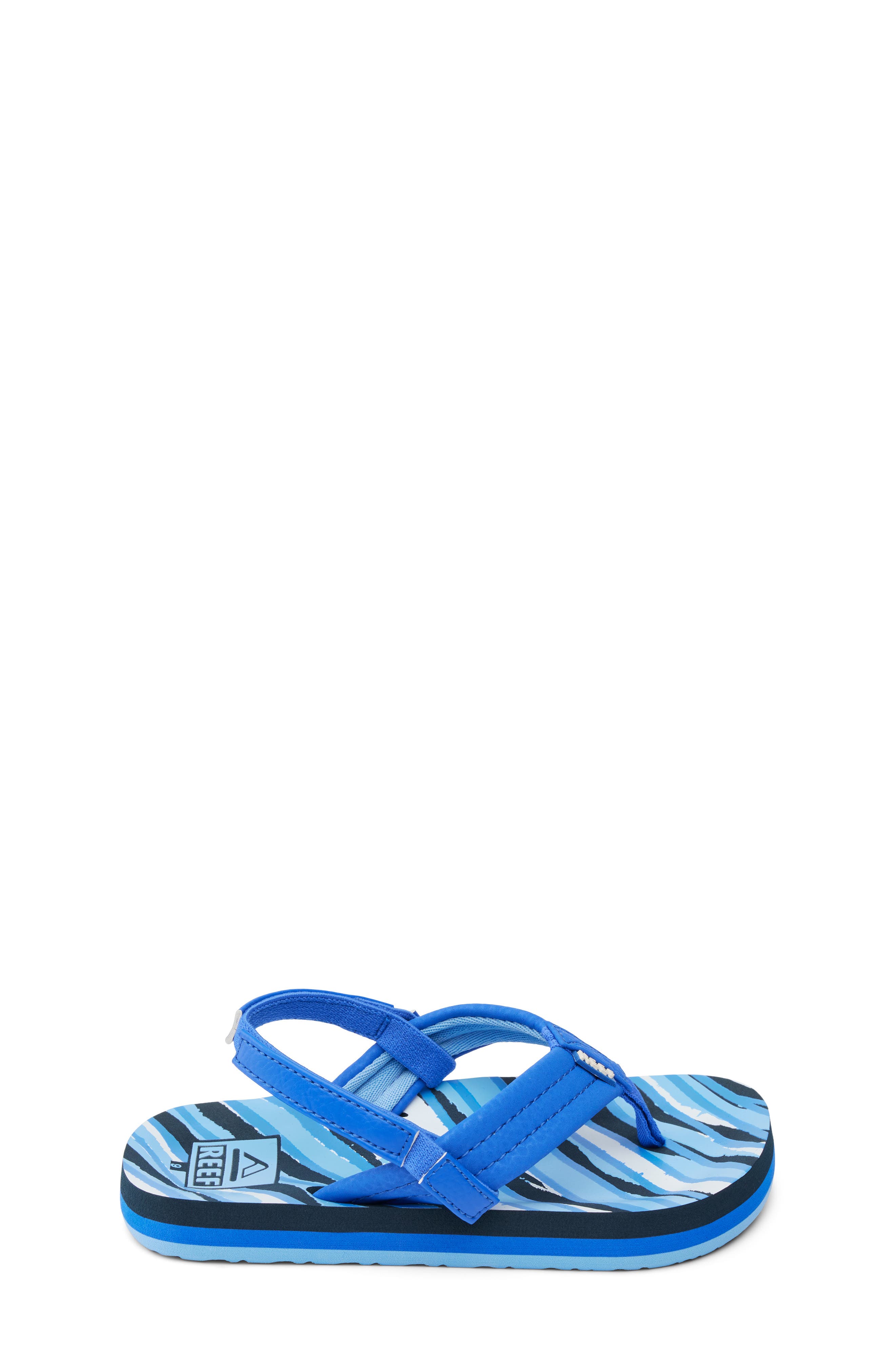 Kids' Little Ahi Flip Flop, Alternate, color, ROYAL STRIPE