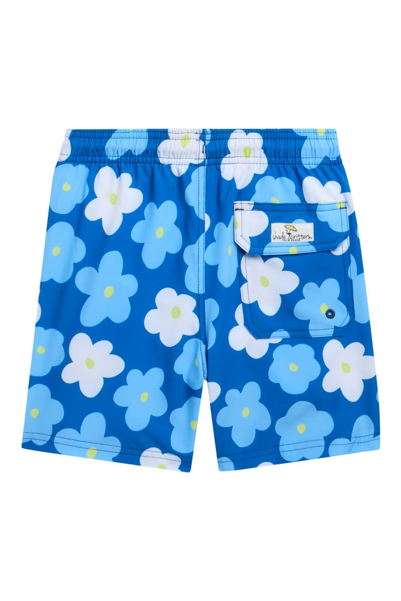 Kids' Daisy Swim Trunks, Alternate, color, BLUE