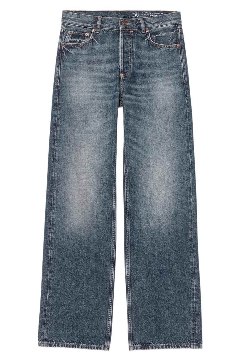 Cohen High Waist Straight Leg Jeans, Alternate, color, DARK INDIGO