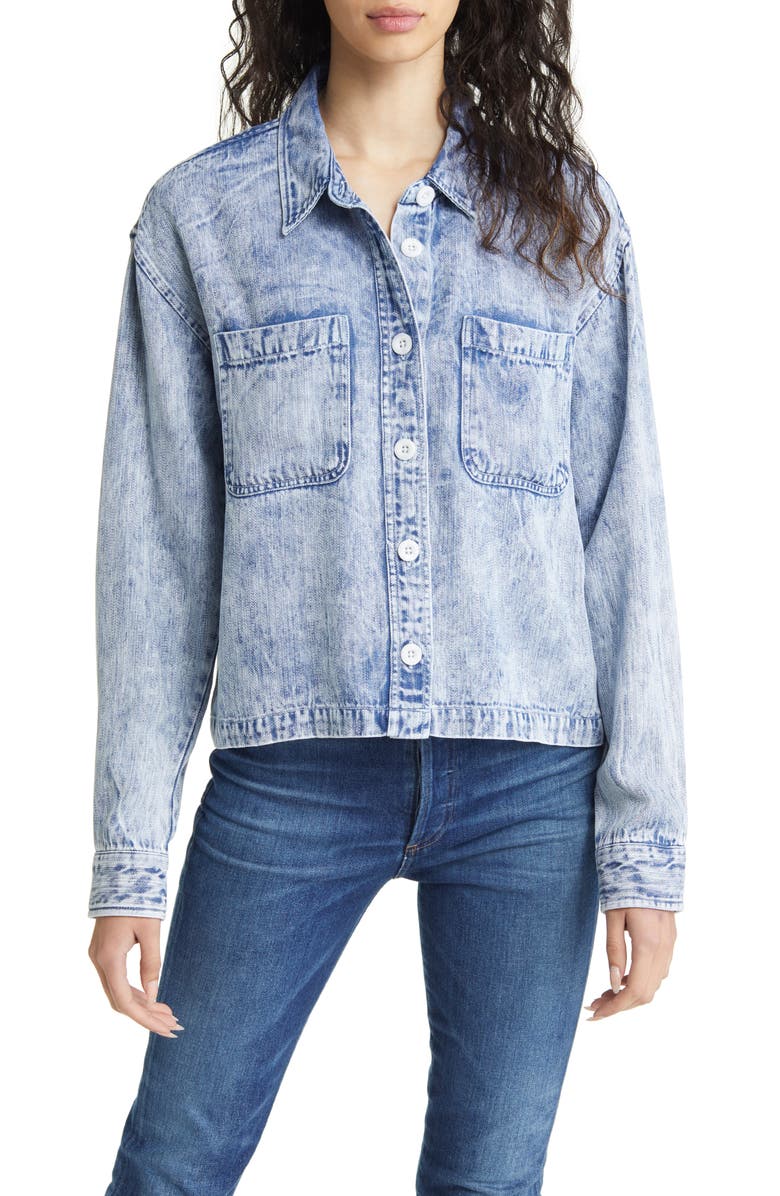 Thread & Supply Warsan Acid Wash Chambray Jacket, Alternate, color,