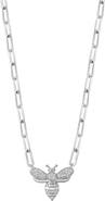EFFY Diamond Bee Pendant Paperclip Necklace