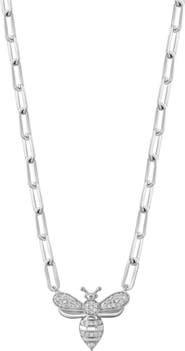 EFFY Diamond Bee Pendant Paperclip Necklace