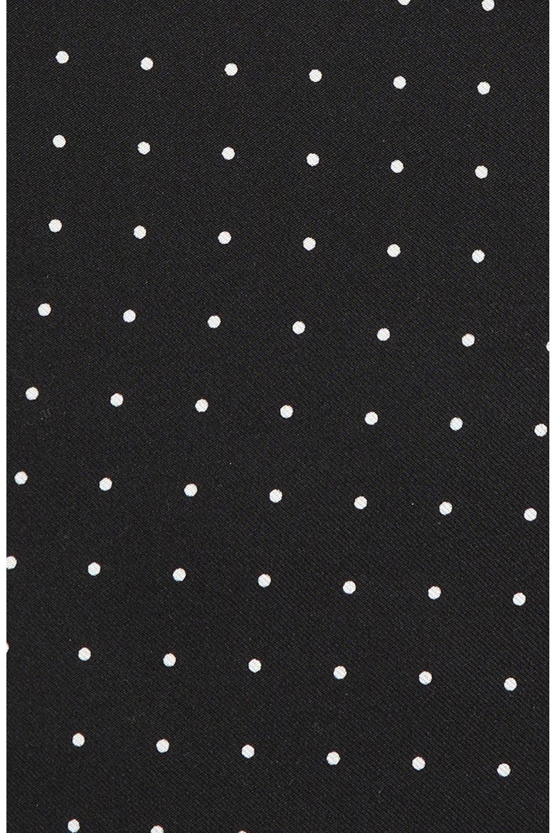 Polka Dot Mulberry Silk Pocket Square, Alternate, color, BLACK