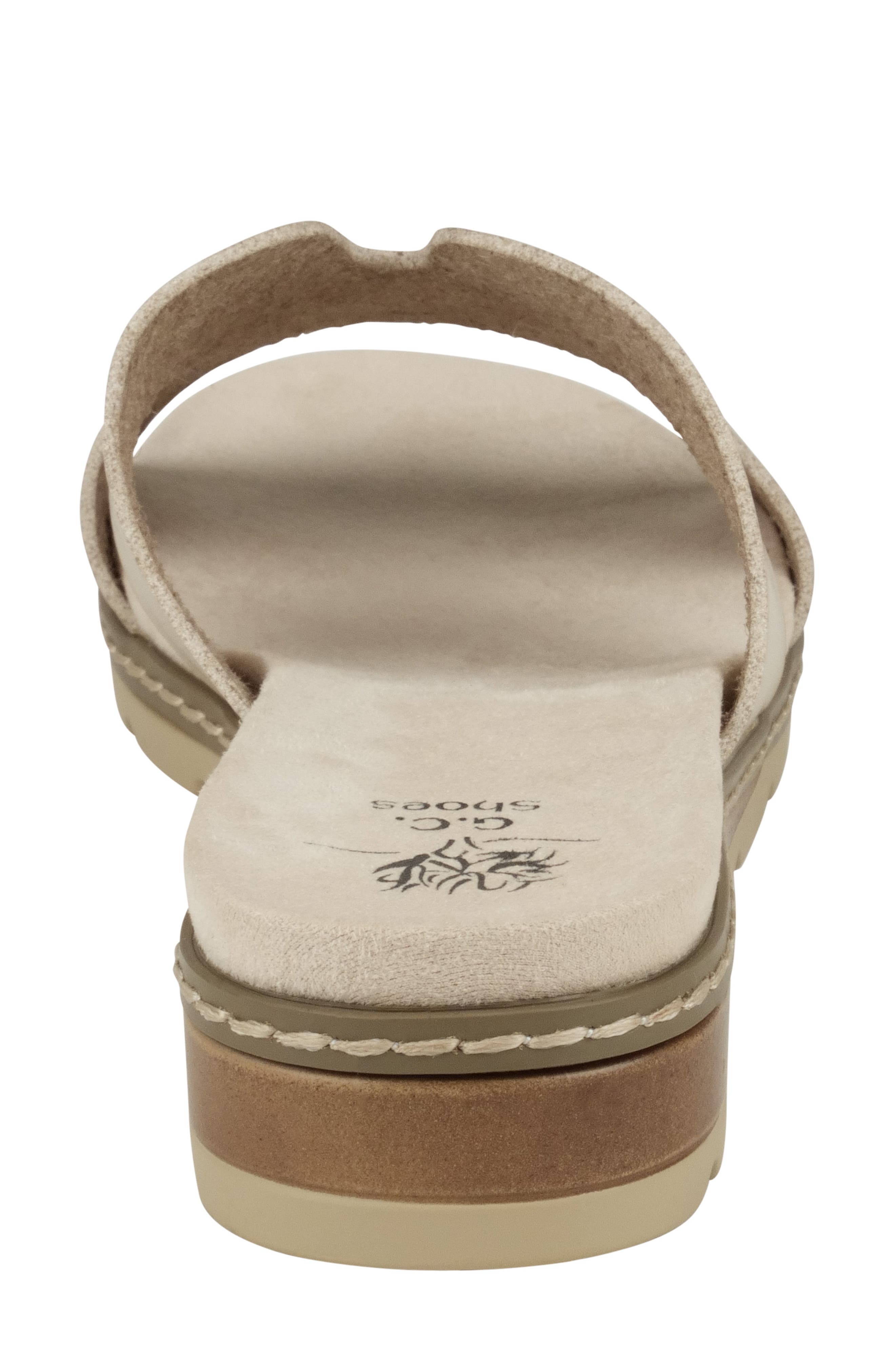 GOOD CHOICE NEW YORK Nellie Cutout Wedge Slide Sandal, Alternate, color, Beige