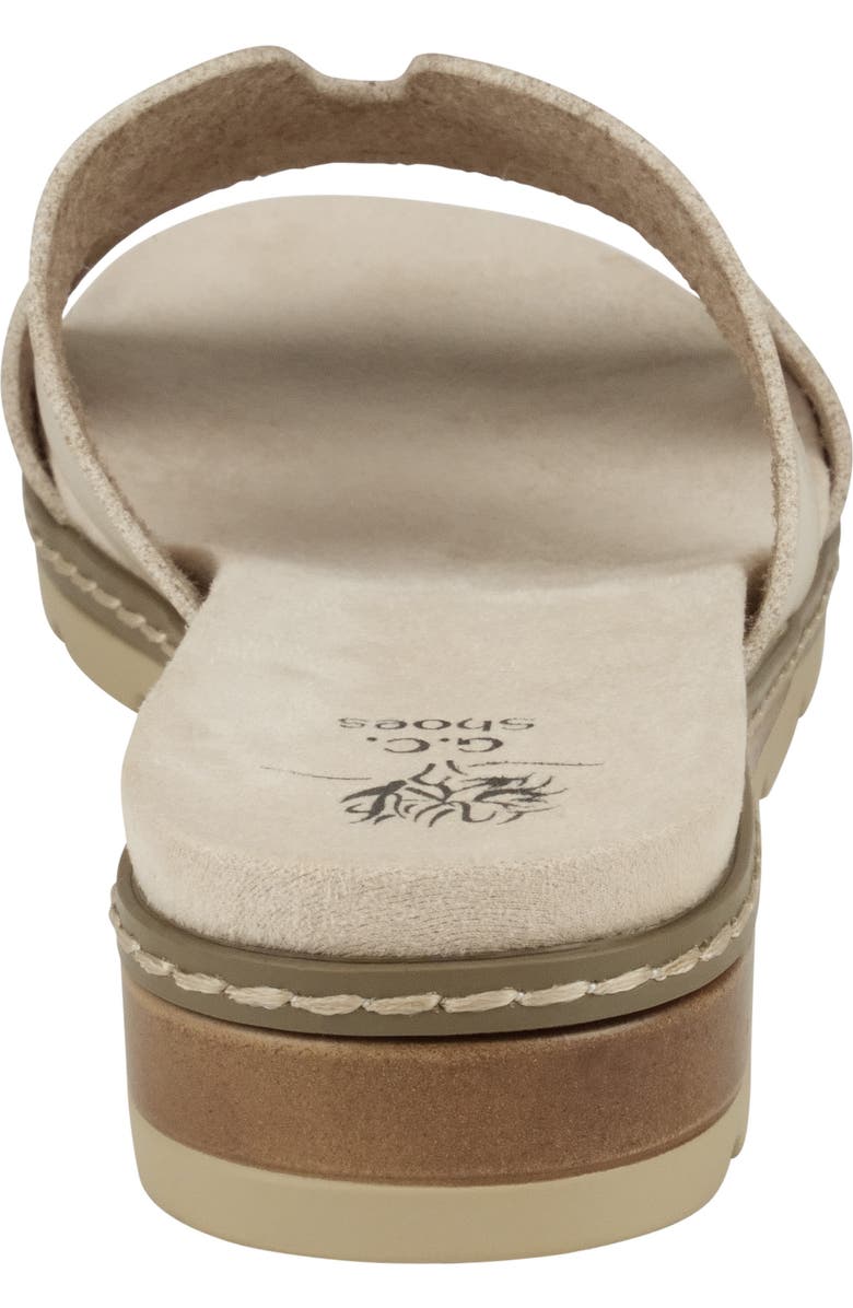 GOOD CHOICE NEW YORK Nellie Cutout Wedge Slide Sandal, Alternate, color, Beige
