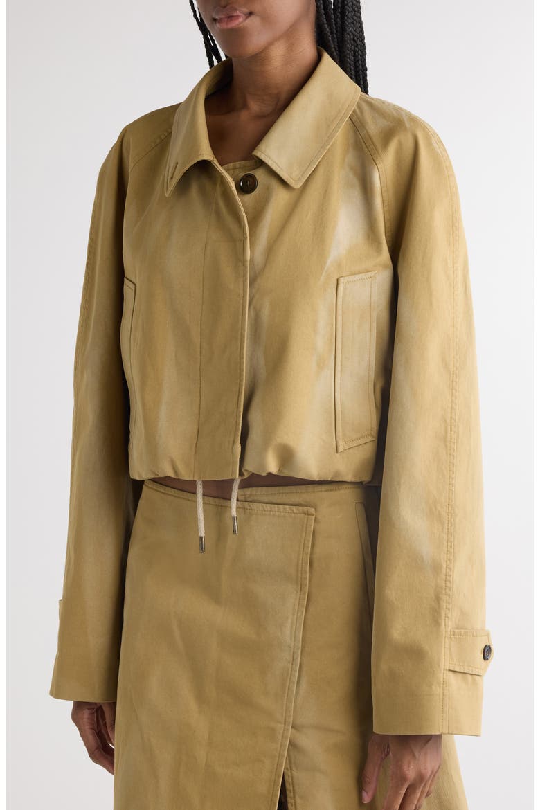 Omary Cotton Twill Crop Jacket, Alternate, color, FADED OCHRE DRV
