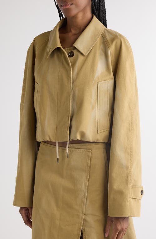 Acne Studios Omary Cotton Twill Crop Jacket In Faded Ochre Drv