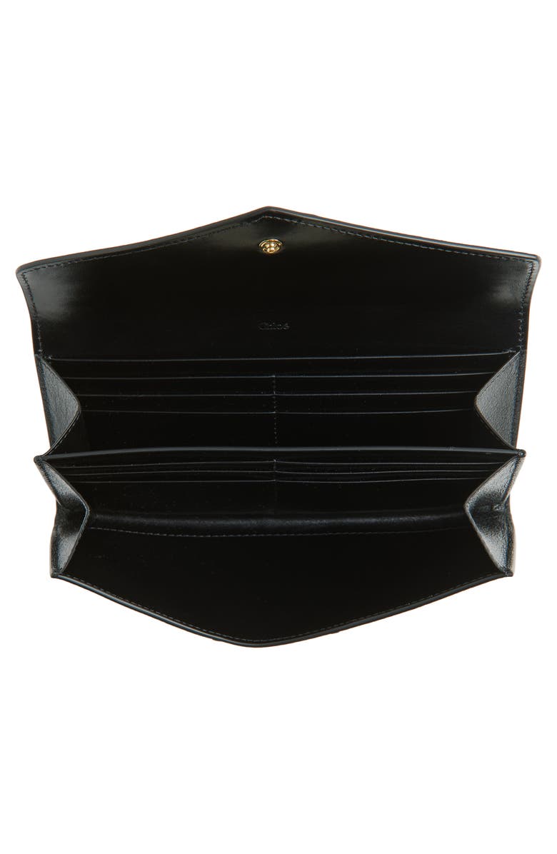 Chloé Envelope Long Wallet, Alternate, color, Black