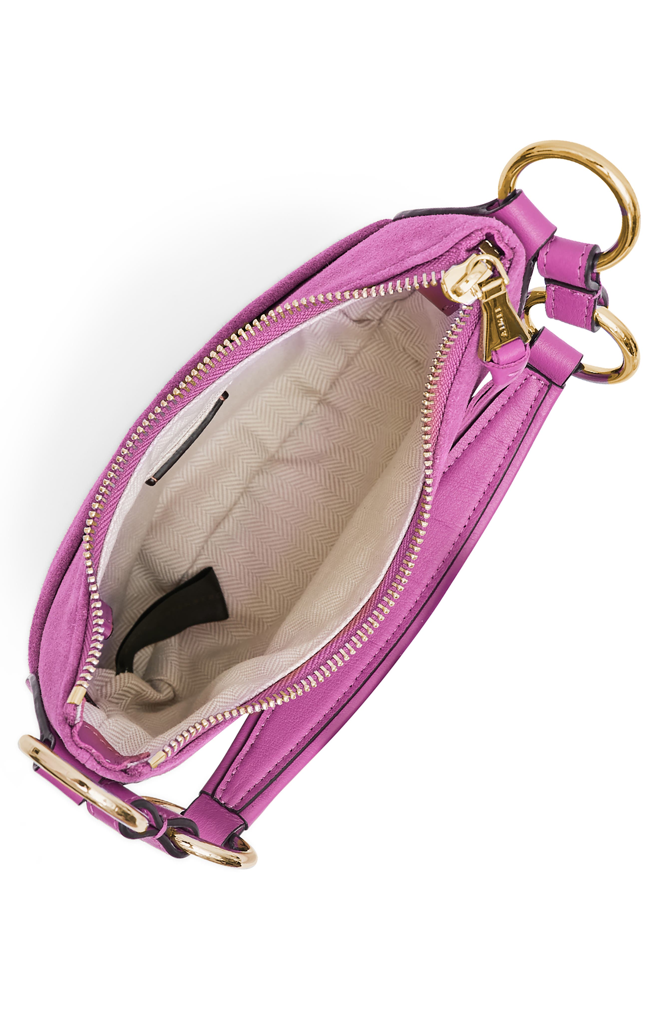 Mini Roma Crossbody Bag, Alternate, color, BLOOM SUEDE