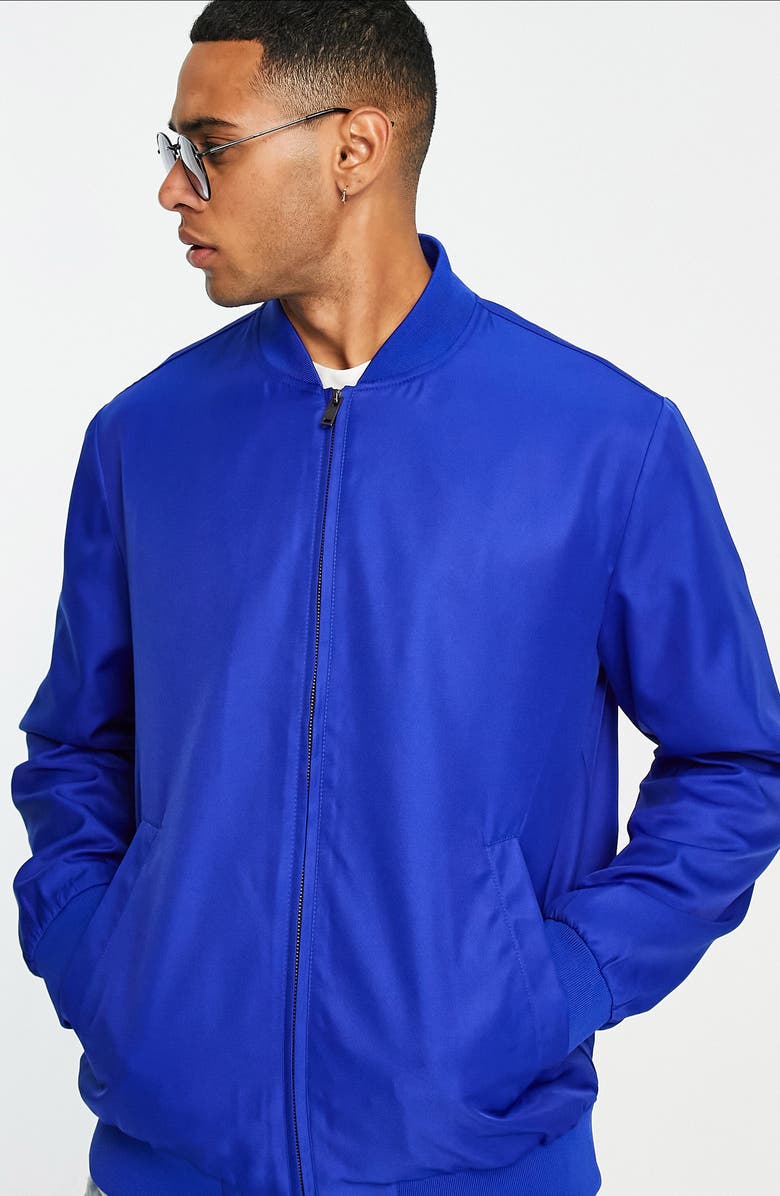 Topman Classic Fit Bomber Jacket, Alternate, color, 