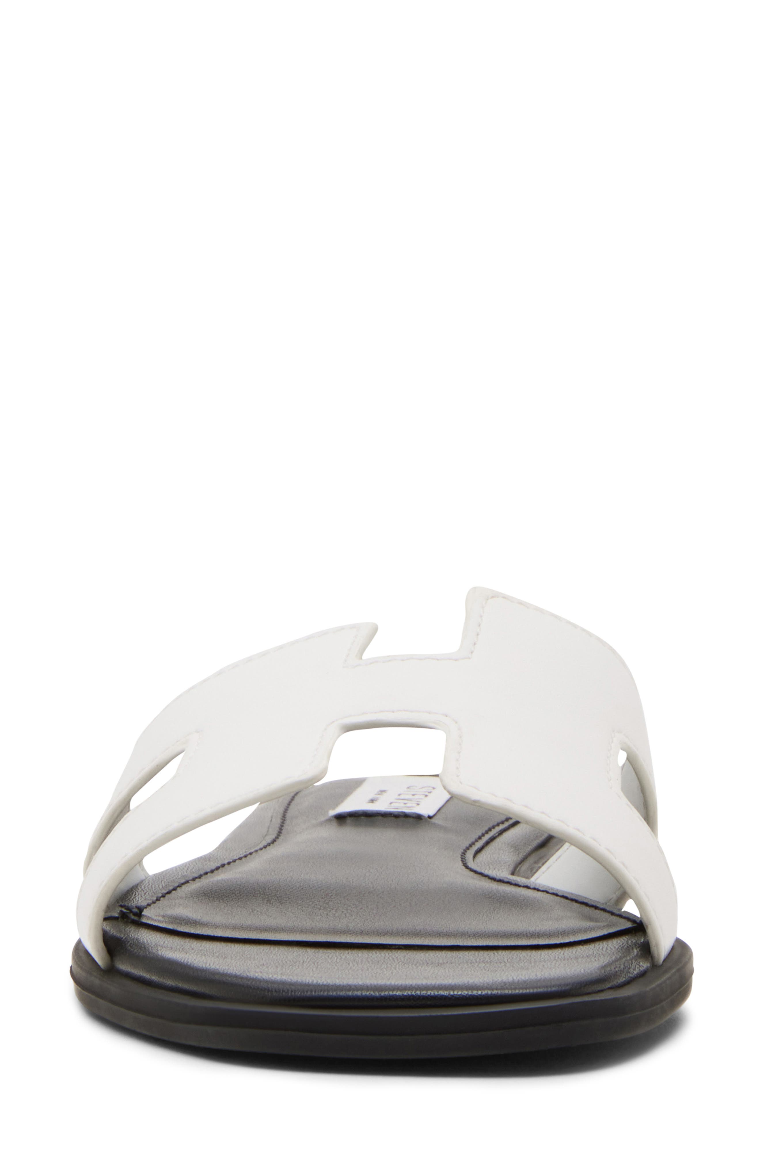Harlien Slide Sandal, Alternate, color, WHT/BLACK