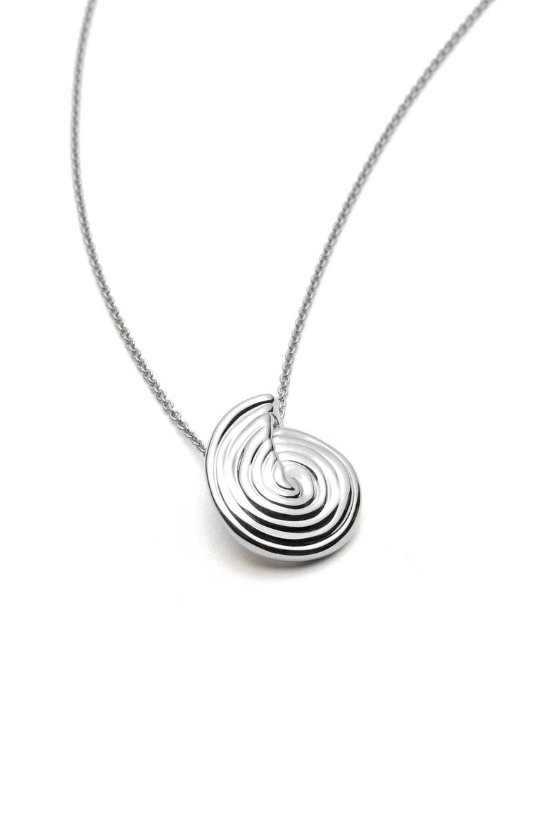 Mini Spiral Pendant Necklace, Alternate, color, SILVER