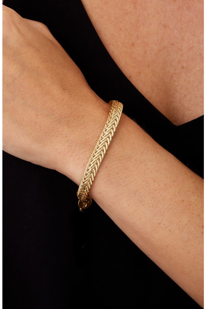 Woven Chain Bracelet, Alternate, color, YELLOW