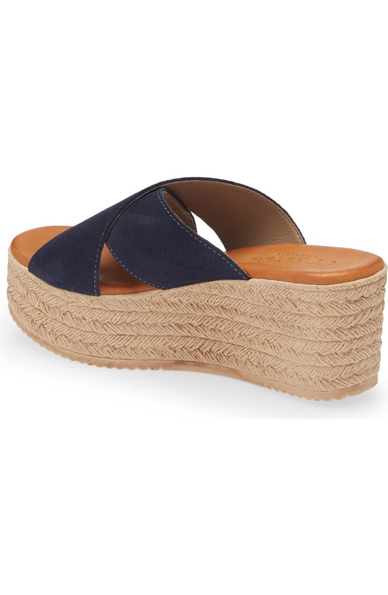 Cordani Bella Espadrille Wedge Sandal, Alternate, color, Navy Suede