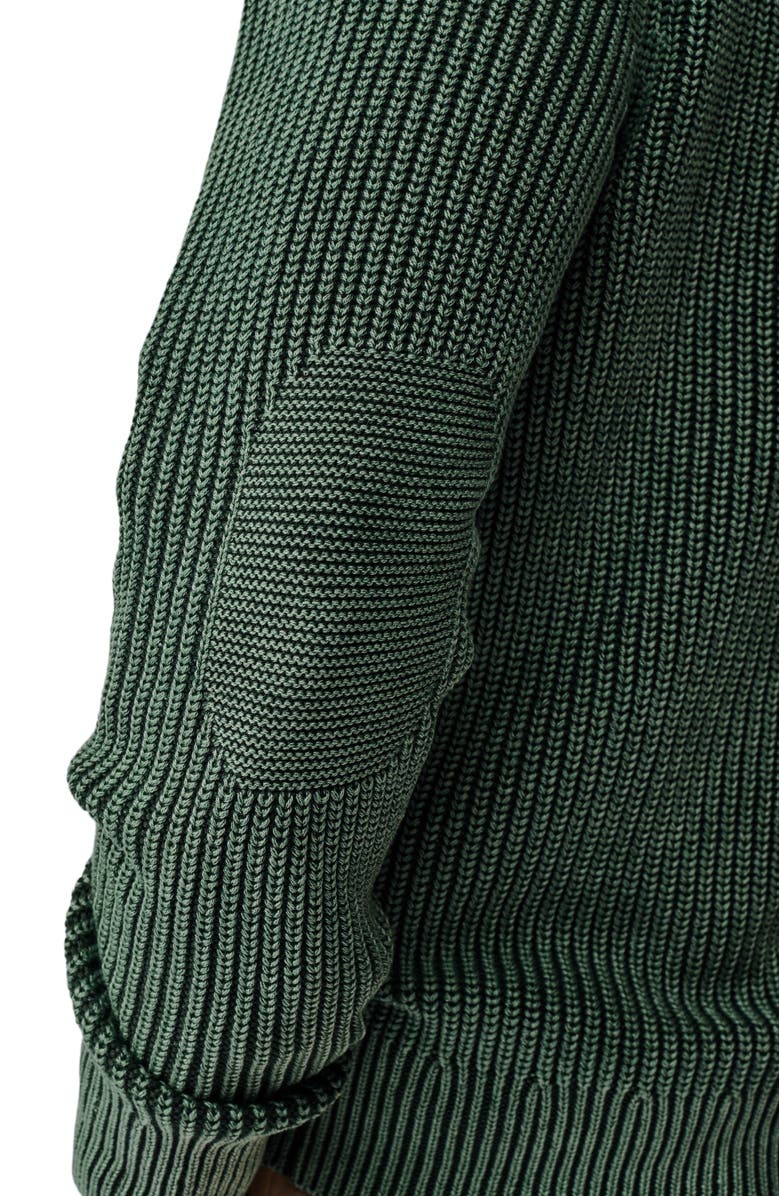 Aubin Martin Zip Neck Long Sleeve Jumper, Alternate, color, Khaki
