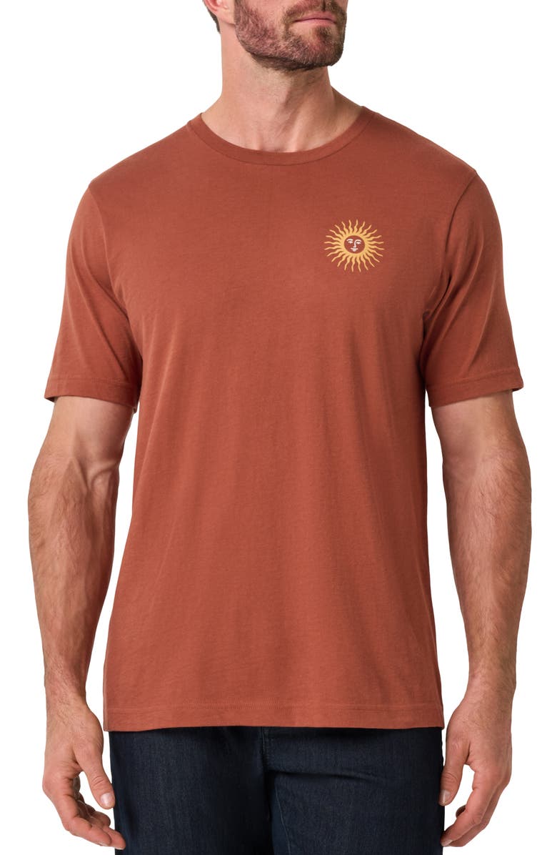 TravisMathew Sunbaker Cotton Graphic T-Shirt, Main, color, Maple