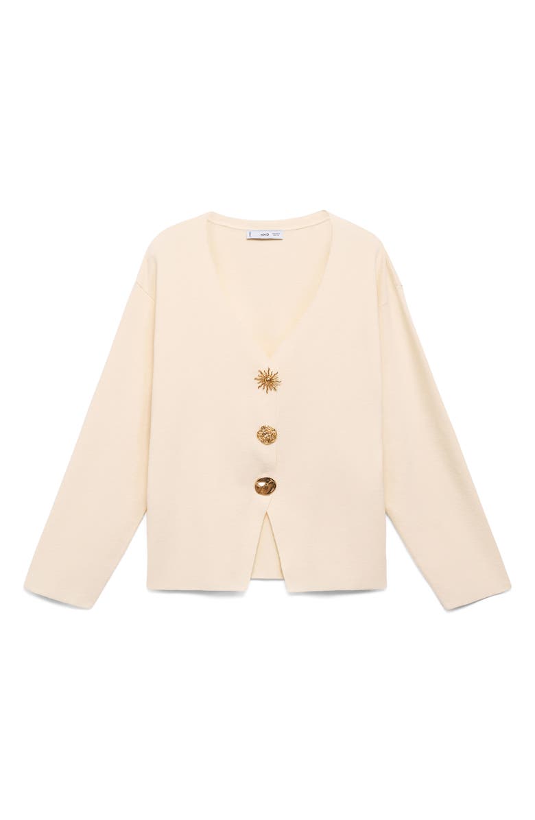 MANGO Knit Jacket, Main, color, Ecru