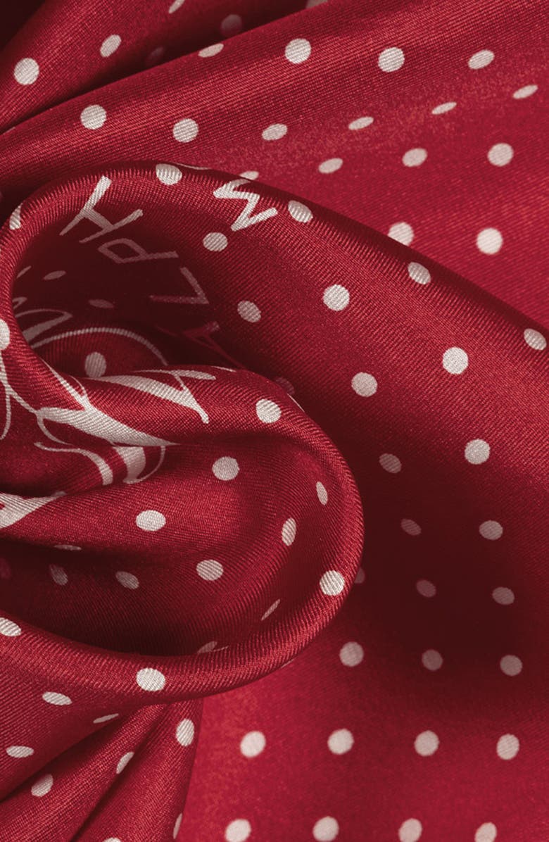Polo Ralph Lauren Polka Dot Square Silk Scarf, Alternate, color, 