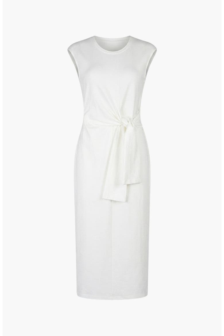 Elegant Sleeveless Tie Waist Maxi Dress, Alternate, color, White