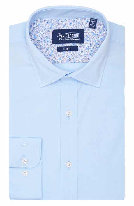 Original Penguin Big & Tall Melange Floral Trim Slim Fit Dress Shirt