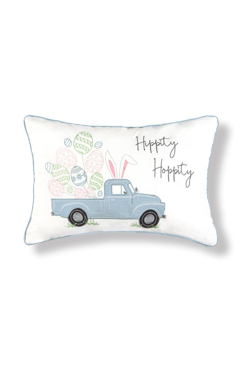 Spring Truck Accent Pillow, Main, color, Blue