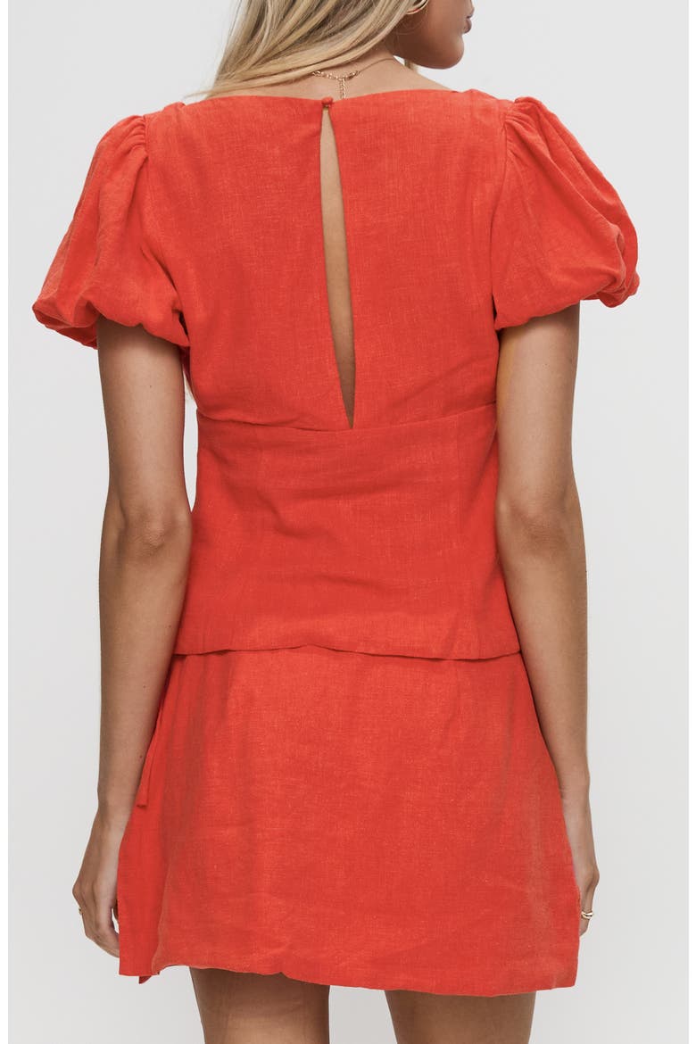Wilhelmina Tie Front Shirt, Alternate, color, RED
