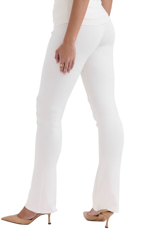 House Of Cb Wren Slim Fit Cotton & Cashmere Knit Pants In Ivory