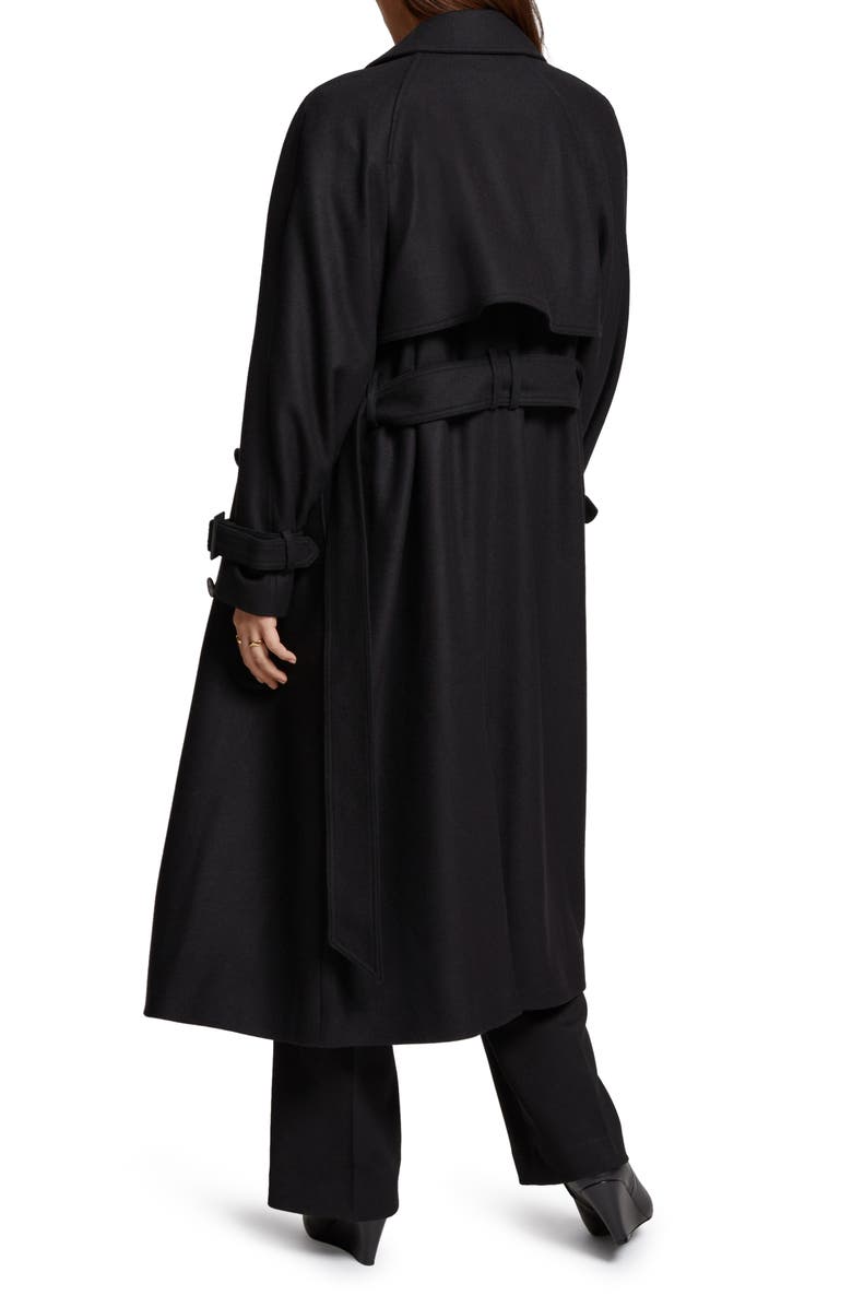 & Other Stories Double Breasted Wool Blend Trench Coat, Alternate, color,