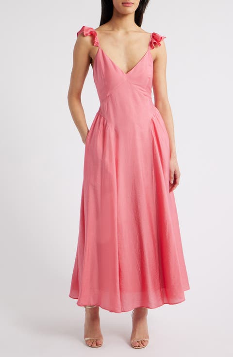 Flutter Sleeve Maxi Dress