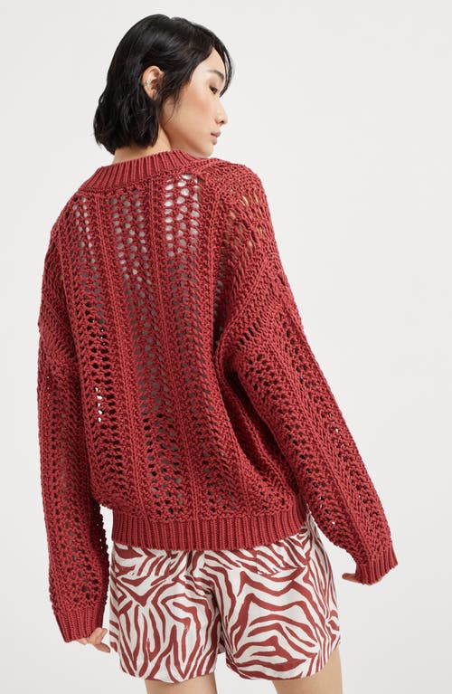 BRUNELLO CUCINELLI BRUNELLO CUCINELLI RIBBED NET CARDIGAN