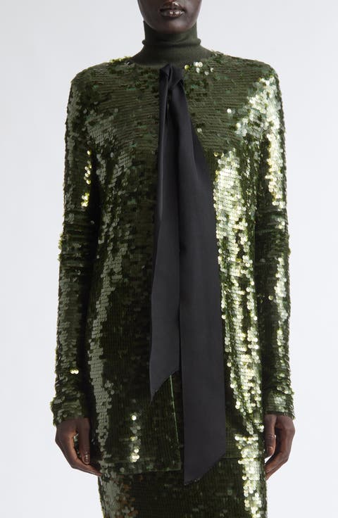 Sequin Long Sleeve Cardigan