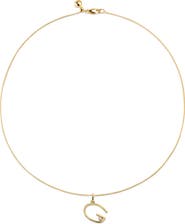 Monica Vinader Diamond Initial Pendant Necklace
