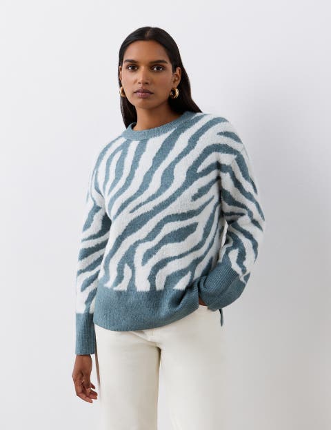 Tully Animal Print Knitted Sweater