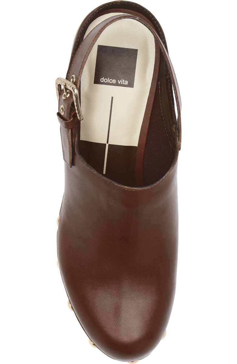 Dolce Vita Adelan Slingback Clog, Alternate, color, Brown Leather