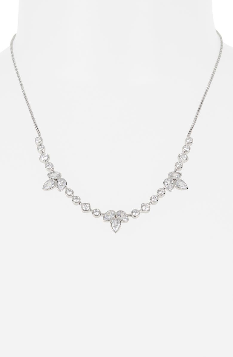 Nadri Sweetpea CZ Frontal Necklace, Alternate, color, 