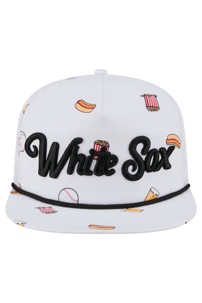 Men's New Era White Chicago White Sox Team Cheer Rope 19TWENTY Adjustable Hat, Alternate, color, White