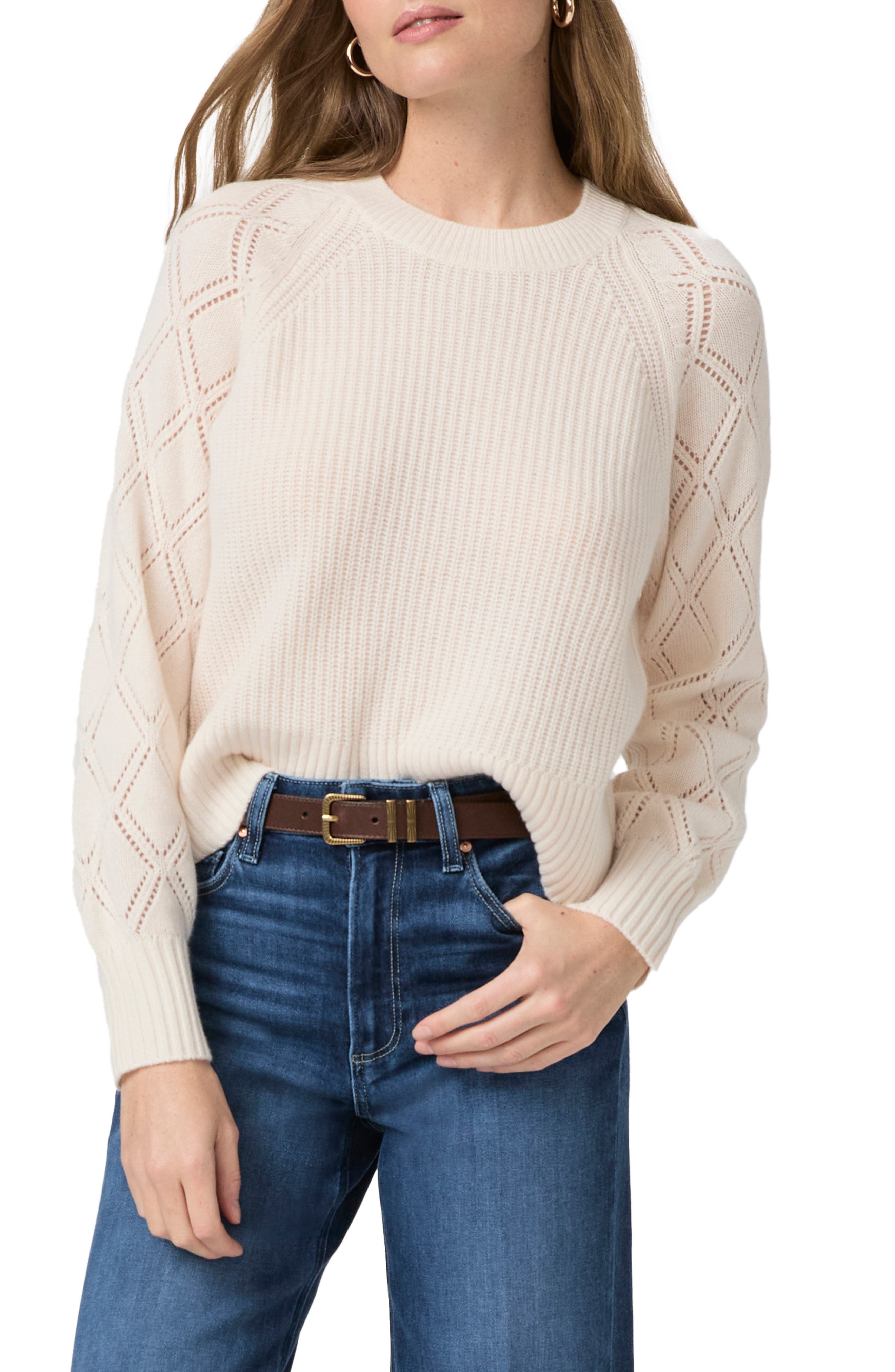 PAIGE Monserrat Mixed Stitch Cashmere Sweater