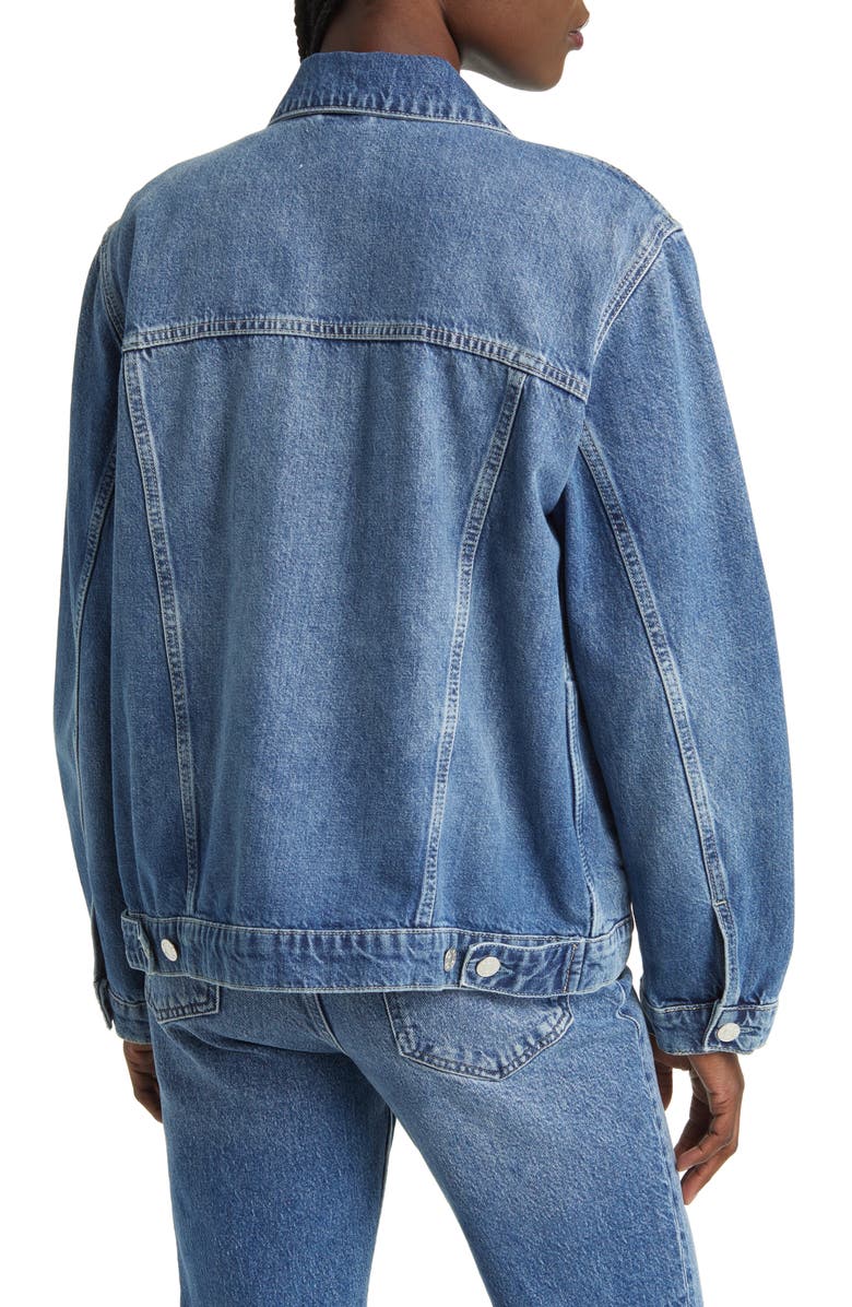 Rails Grove Boyfriend Trucker Denim Jacket, Alternate, color, Indigo Haze