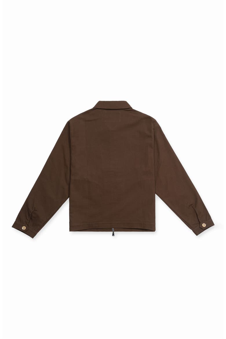 Script Logo Cotton Canvas Jacket, Alternate, color, BROWN