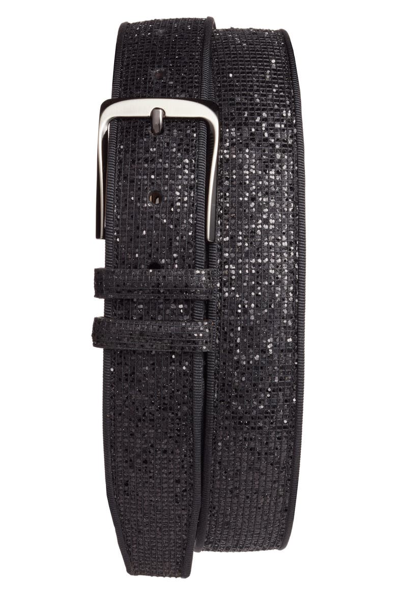 Ines Leather Belt, Main, color, BLACK