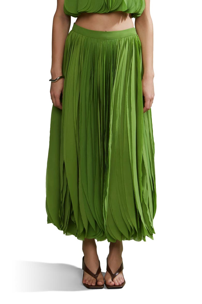 Rylan Maxi Skirt, Alternate, color, Jungle Moss