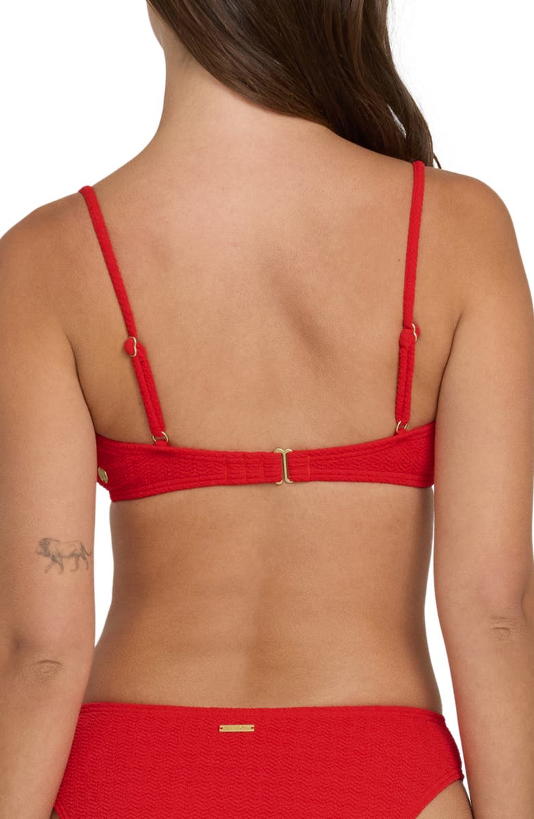 Billabong Rising Tide Textured Bikini Top, Alternate, color, Fiesta Red