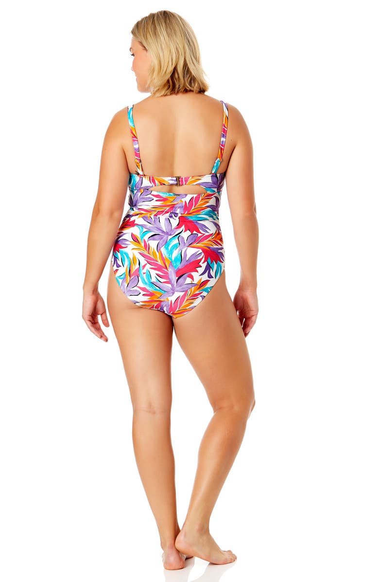 Anne Cole Surplice One-Piece Swimsuit, Alternate, color, 
