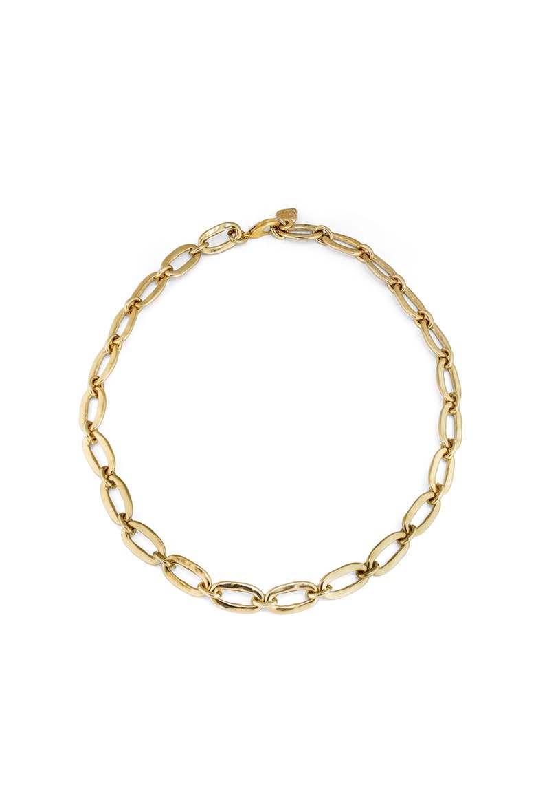 18K Gold-Plated Link Necklace, Alternate, color, Gold