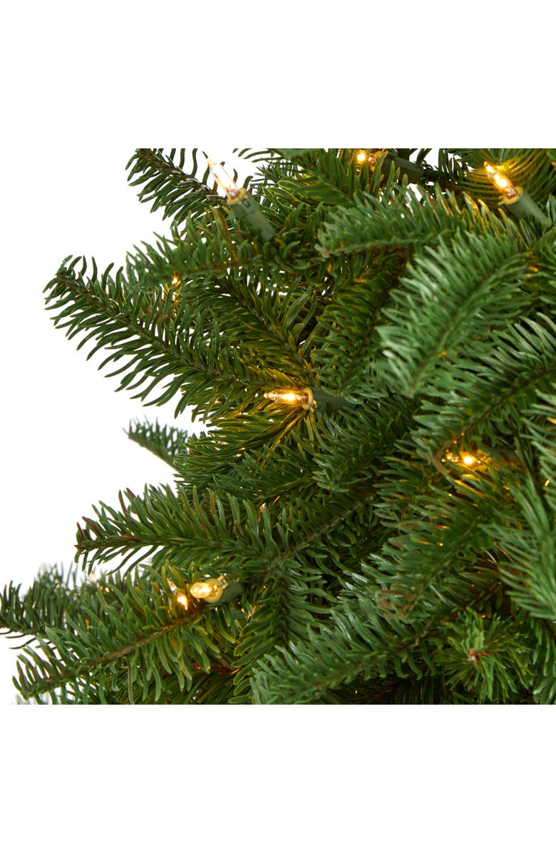 NEARLY NATURAL 3-ft South Carolina Spruce Artificial Christmas Tree with 100 White Warm Light and 458 Bendable Branches, Alternate, color, Green