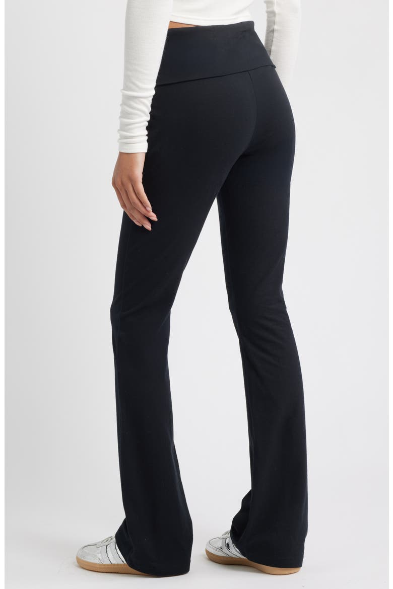 Foldover Leggings, Alternate, color, BLACK