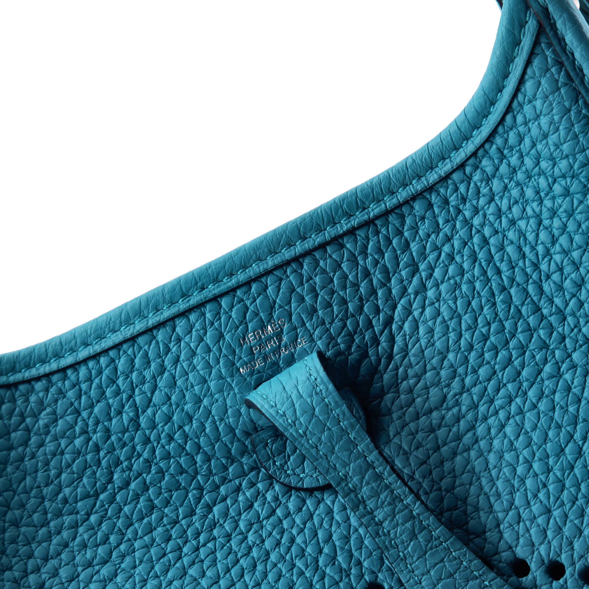 Pre-Owned Hermes Evelyne Bag Gen III Clemence TPM, Alternate, color, Bleu Zanzibar