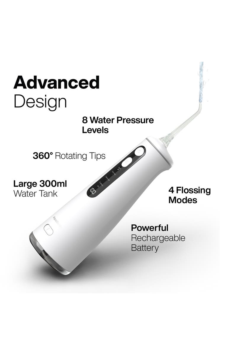 AQUASONIC Elite White Flosser, Alternate, color, White