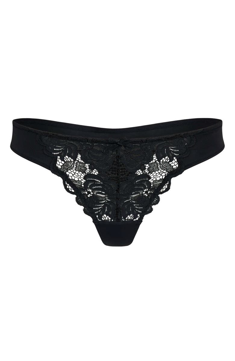 Adore Me London Thong Panties, Main, color, Black